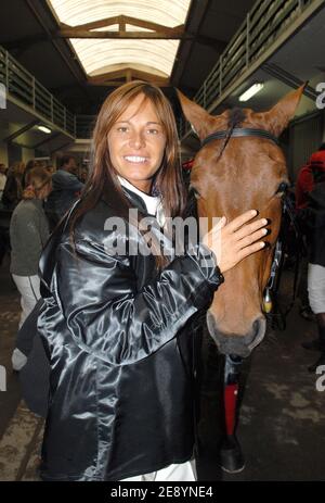 Nathalie Marquay-Pernaut participates in the 'Race of the Stars' during the 14th annual Epona Festival in Cabourg, France, on October 13, 2007. Photo by Nicolas Khayat/ABACAPRESS.COM Stock Photo