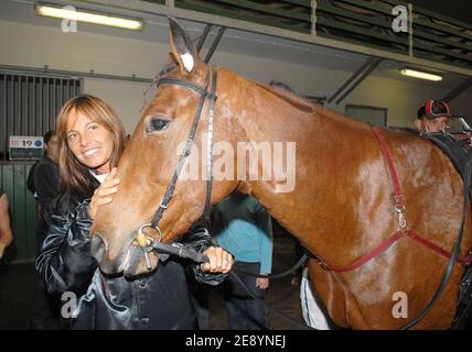 Nathalie Marquay-Pernaut participates in the 'Race of the Stars' during the 14th annual Epona Festival in Cabourg, France, on October 13, 2007. Photo by Nicolas Khayat/ABACAPRESS.COM Stock Photo