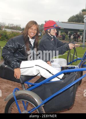 Nathalie Marquay-Pernaut participates in the 'Race of the Stars' during the 14th annual Epona Festival in Cabourg, France, on October 13, 2007. Photo by Nicolas Khayat/ABACAPRESS.COM Stock Photo