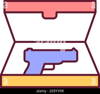 Collectible gun RGB color icon Stock Vector