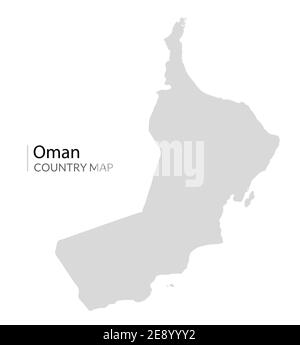 Oman vector map country land icon. Oman world part background Stock Vector
