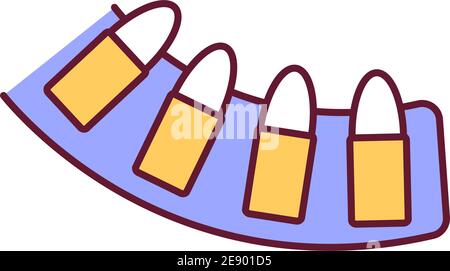 High capacity magazines RGB color icon Stock Vector
