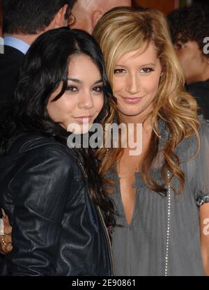 'Vanessa Hudgens and Ashley Tisdale attend the Walt Disney's ''High School Musical 2'' DVD Premiere at El Capitan Theatre in Hollywood. Los Angeles, November 19, 2007. Photo by Lionel Hahn/ABACAPRESS.COM' Stock Photo