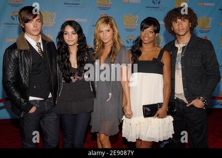 'Monique Coleman, Corbin Bleu, Ashley Tisdale, Zac Efron and Vanessa Hudgens attend the Walt Disney's ''High School Musical 2'' DVD Premiere at El Capitan Theatre in Hollywood. Los Angeles, November 19, 2007. Photo by Lionel Hahn/ABACAPRESS.COM' Stock Photo