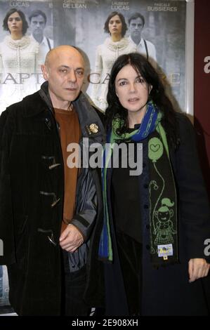 Canadian actress and director Carole Laure and her husband Lewis Furey attend the premiere of 'La Capture,' held at the Drugtsore Publicis in Paris, France on November 20, 2007. Photo by Giancarlo Gorassini/ABACAPRESS.COM Stock Photo