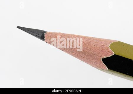 Macro detail of a pencil tip  on a white background Stock Photo