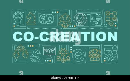 Include outsiders in the ideation word concepts banner Stock Vector