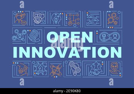 Open digital innovation word concepts banner Stock Vector