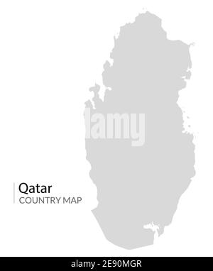 Qatar vector map icon. Qatar country world background map Stock Vector