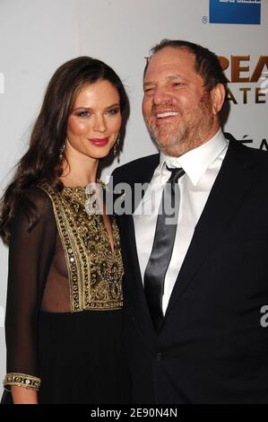 Designer Georgina Chapman and husband Harvey Weinstein arrive at the premiere of 'The Great Debaters' at the Ziegfeld Theater in New York City, NY, USA on December 19, 2007. Photo by Gregorio Binuya/ABACAPRESS.COM Stock Photo