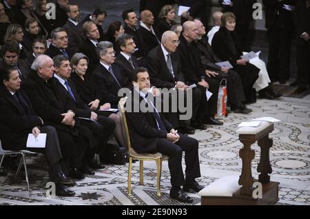 President Nicolas Sarkozy attends a ceremony at the Saint-Jean-de-Latran Church in Rome, Italy, on December 20, 2007. Photo by Christophe Guibbaud/ABACAPRESS.COM Stock Photo