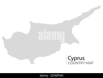 Cyprus map vector shape icon. Cyprus europe nicosia map country Stock Vector