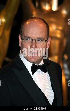 Prince Albert II of Monaco arriving for the World Music Awards 2007 held at the Monte Carlo Sporting Club in Monte Carlo, Monaco on November 4, 2007. Photo by Frederic Nebinger/ABACAUSA.COM (Pictured : Prince Albert) Stock Photo