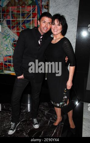 Actress Joyce DeWitt (R) and guest attend a preview party for an on-line auction of celebrity designed lunchboxes to benefit hunger relief organizations held at Satchi & Satchi in New York City, USA on December 6, 2007. Photo by Gregorio Binuya/ABACAUSA.COM (Pictured: Joyce DeWitt) Stock Photo