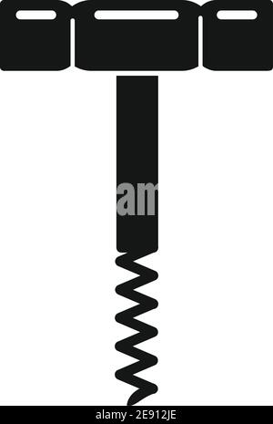 Corkscrew icon, simple style Stock Vector