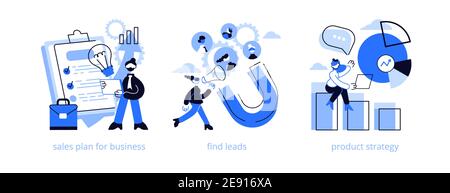 Marketing plan and business strategy abstract concept vector Stock Vector