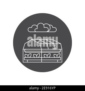 Farm management agriculture. Agricultural automation and robotics. Smart farming black glyph icon. Greenhouse IOT. Sign for web page, app. UI UX desig Stock Vector
