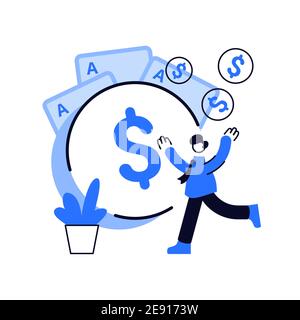 Gambling income abstract concept vector illustration. Taxation Stock Vector