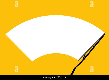 Car wiper windshield winter clean front window background. Vector windscreen clean glass vector Stock Vector