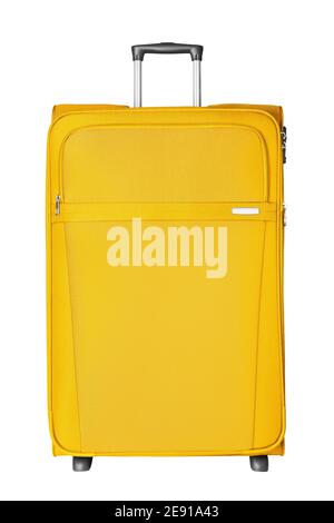 Yellow store travel suitcase