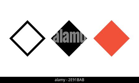 Rhombus vector icon shape, geometric modern rhombus logo Stock Vector