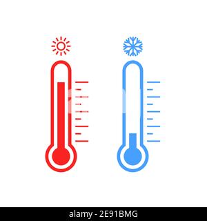 Thermometer cold and hot icon. Freeze temperature vector weather warm cool  indicator. Meteorology thermometers measuring heat and cold. Vector  illustration 8585452 Vector Art at Vecteezy