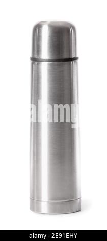 Modern thermos on white background Stock Photo