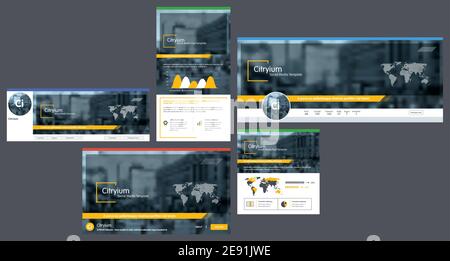 Social media cover header background template, social media post, header with logo template. Template cover header for social media, banner,  advertis Stock Vector