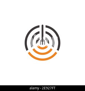 spoon fork simple geometric restaurant symbol vector Stock Vector