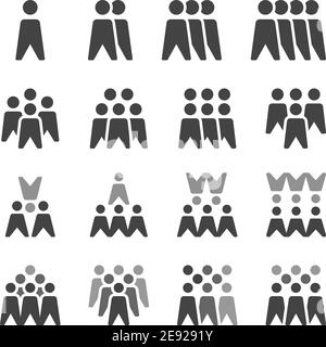 people icon set,vector and illustration Stock Vector