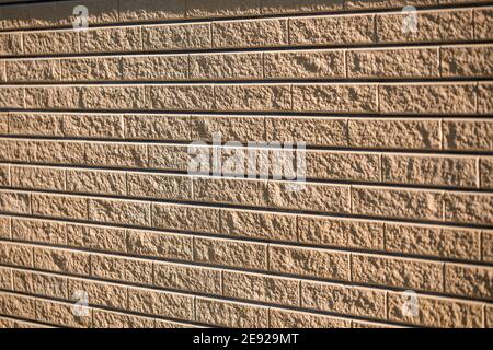 Brown brick. Brick texture, building material, smooth brick laying during repair Stock Photo