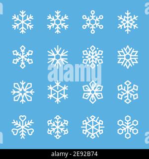 snowflake icon set,vector and illustration Stock Vector