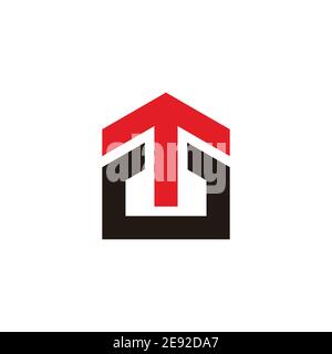 arrow out direction simple geometric symbol vector Stock Vector