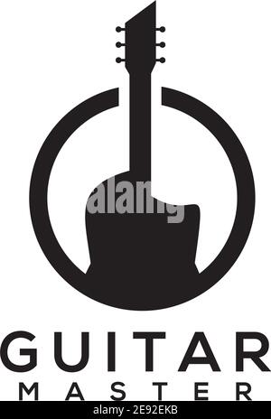 Guitar icon logo design vector template illustration Stock Vector