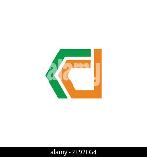 letter cd simple geometric line logo vector Stock Vector Image & Art ...