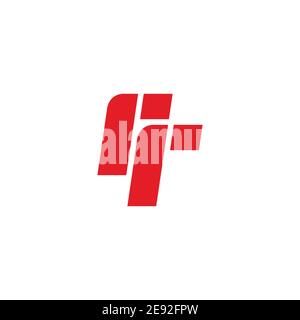 simple geometric letter rr line logo vector Stock Vector