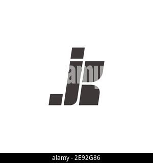 letter jb simple curves geometry logo vector Stock Vector