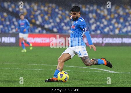 January 31, 2021, Naples, Italy: Lorenzo Insigne (SSC Napoli) during the Serie A soccer match between Napoli - Parma, Stadio Diego Armando Maradona on January 31, 2021 in Napoli Italy / LiveMedia (Credit Image: © Emmanuele Mastrodonato/LPS via ZUMA Wire) Stock Photo