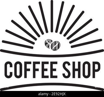 Coffee shop logo design vector illustration template Stock Vector