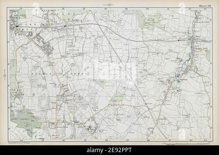 BROMLEY & ORPINGTON Hayes Petts Wood Keston St Paul's Mary Cray. BACON  1906 map Stock Photo