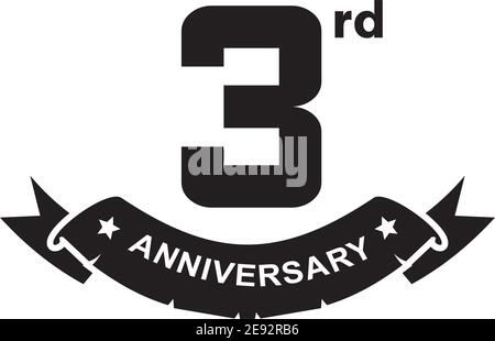 4th year anniversary emblem logo design vector template Stock Vector