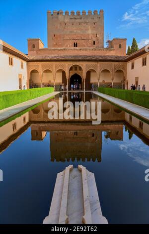 Nazaries Palaces (Palacios Nazaries), Alhambra, Granada, Spain Stock Photo