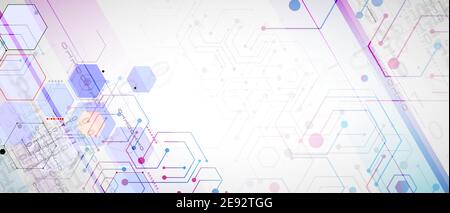 Abstract hexagon background. Technology poligonal design. Digital futuristic minimalism. Vector Stock Vector