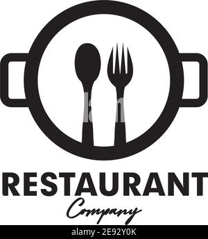Restaurant icon logo design vector illustration template Stock Vector