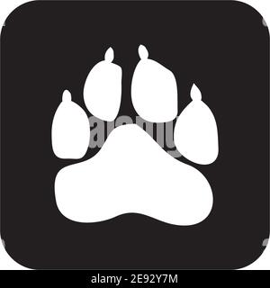 Animals paw track logo icon design vector template illustration Stock Vector