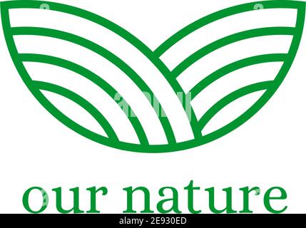 Abstract green hill logo design vector template illustration Stock Vector