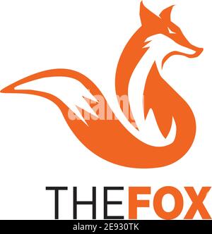 Fox logo design icon vector illustration template Stock Vector