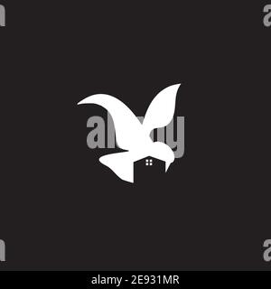 Bird icon logo design template for property company Stock Vector