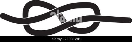 Simple rope icon logo design vector template Stock Vector