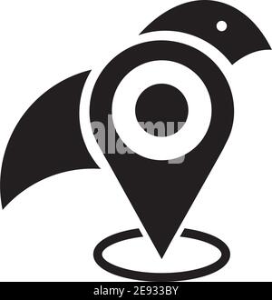 Bird icon logo design template for property company Stock Vector